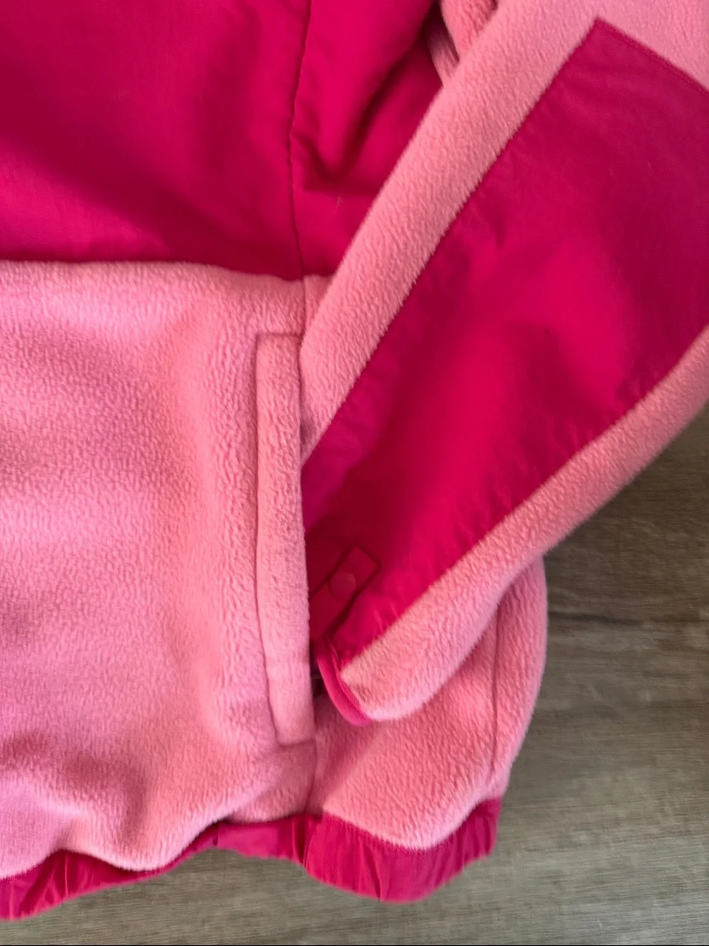 The North Face Two-Tone Pink Girls' XL 18 Fleece Jacket. Great condition